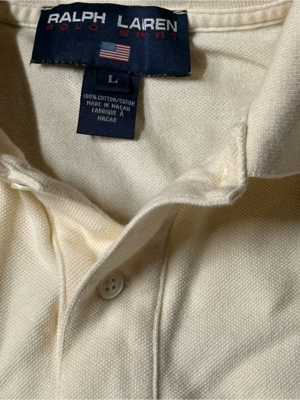 Ralph Lauren Men’s Sleeveless Polo in Cream